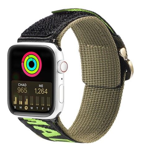 Ремешок Dux Ducis  Strap (Outdoor Version) strap for Apple Watch Ultra, SE, 8, 7, 6, 5, 4, 3, 2, 1 (49, 45, 44, 42 mm) nylon band bracelet Black Green