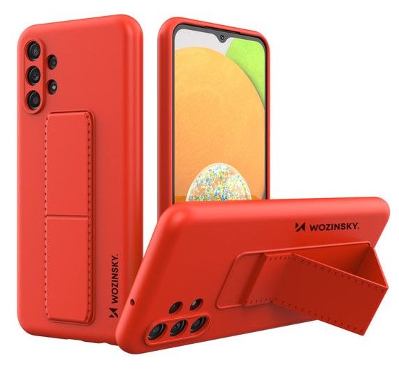 Tagakaaned Wozinsky Samsung Galaxy A13 5G Kickstand Case Silicone Stand Cover Red