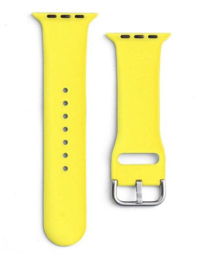 Ремешок iLike  Silicone Strap APS Silicone Watch Band 8/7/6/5/4/3/2 / SE (41/40 / 38mm) Strap Watchband Yellow