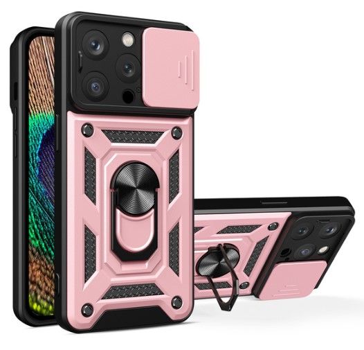 Чехол на заднюю панель iLike - iPhone 14 Pro Max Armor Camshield case Pink