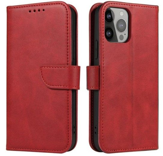 Kaaned - kaaned iLike Samsung Galaxy A54 5G cover with flip wallet stand Red