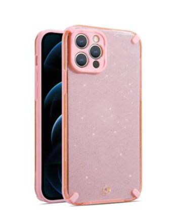 Tagakaaned iLike Apple IPHONE 12 PRO MAX ARMOR GLITTER CASE Pink