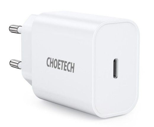 Адаптер Choetech  USB wall charger Type C PD 20W White