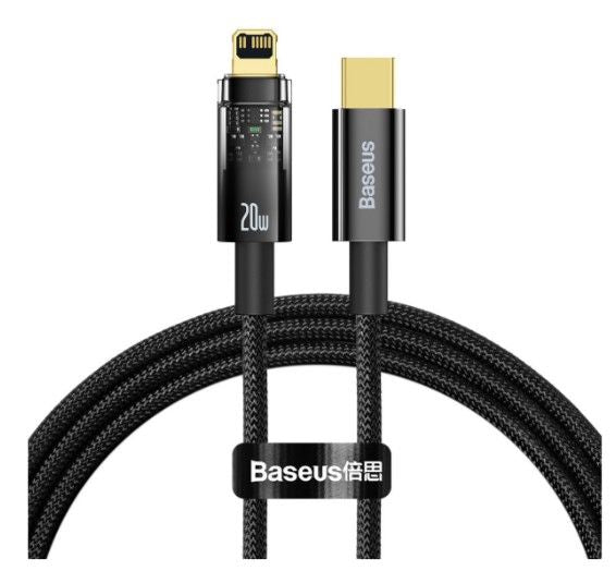 Кабель Baseus  Explorer Series cable USB Type C - Lightning 20W 1m Black
