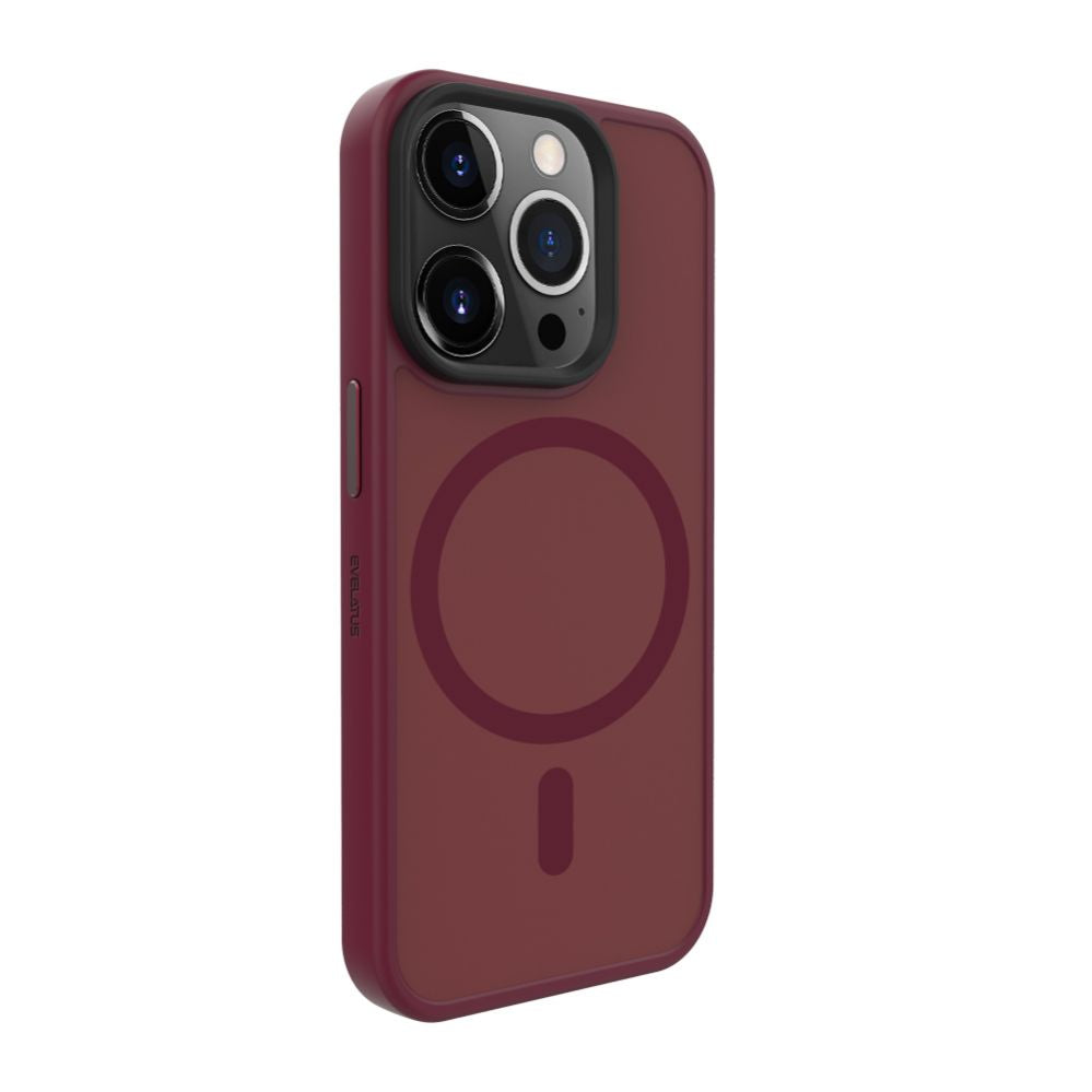 Чехол на заднюю панель Evelatus Apple iPhone 15 Pro Hybird Case With Magsafe PC+TPU Plum