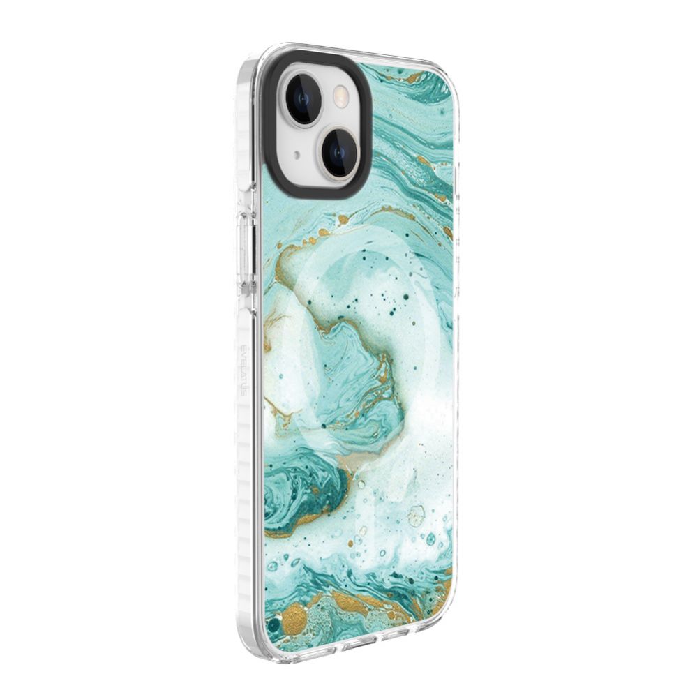 Чехол на заднюю панель Evelatus Apple iPhone 15 PC+TPU With MagSafe Customized Print Blue Marble