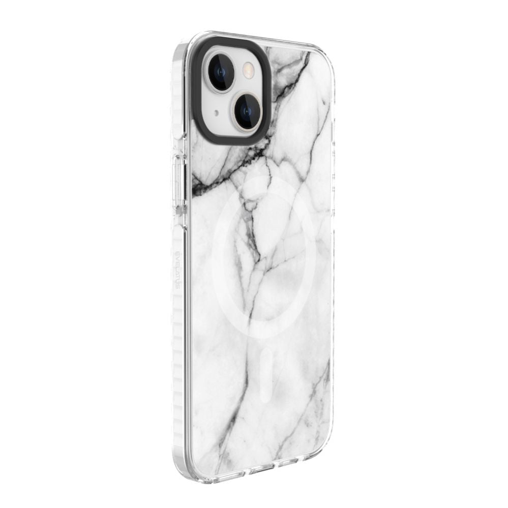 Tagakaaned Evelatus Apple iPhone 15 Plus PC+TPU With MagSafe Customized Print Marble White
