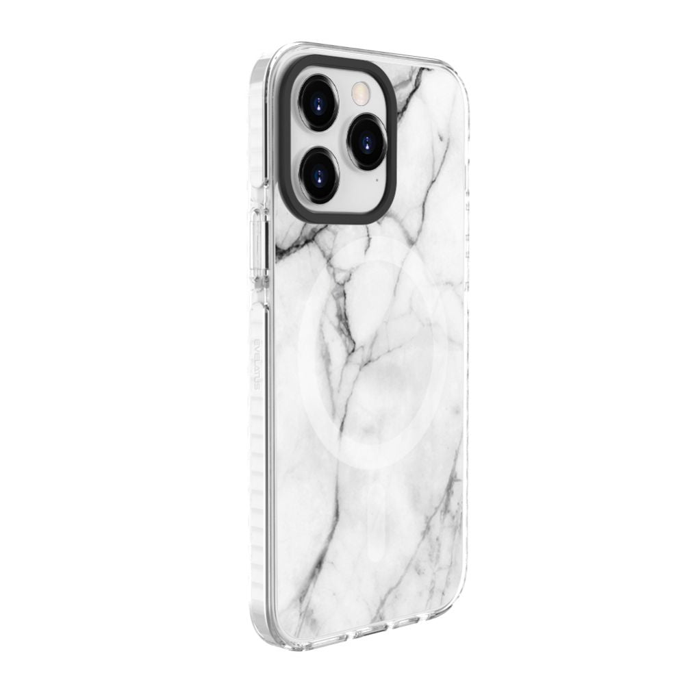 Чехол на заднюю панель Evelatus Apple iPhone 15 Pro PC+TPU With MagSafe Customized Print Marble White