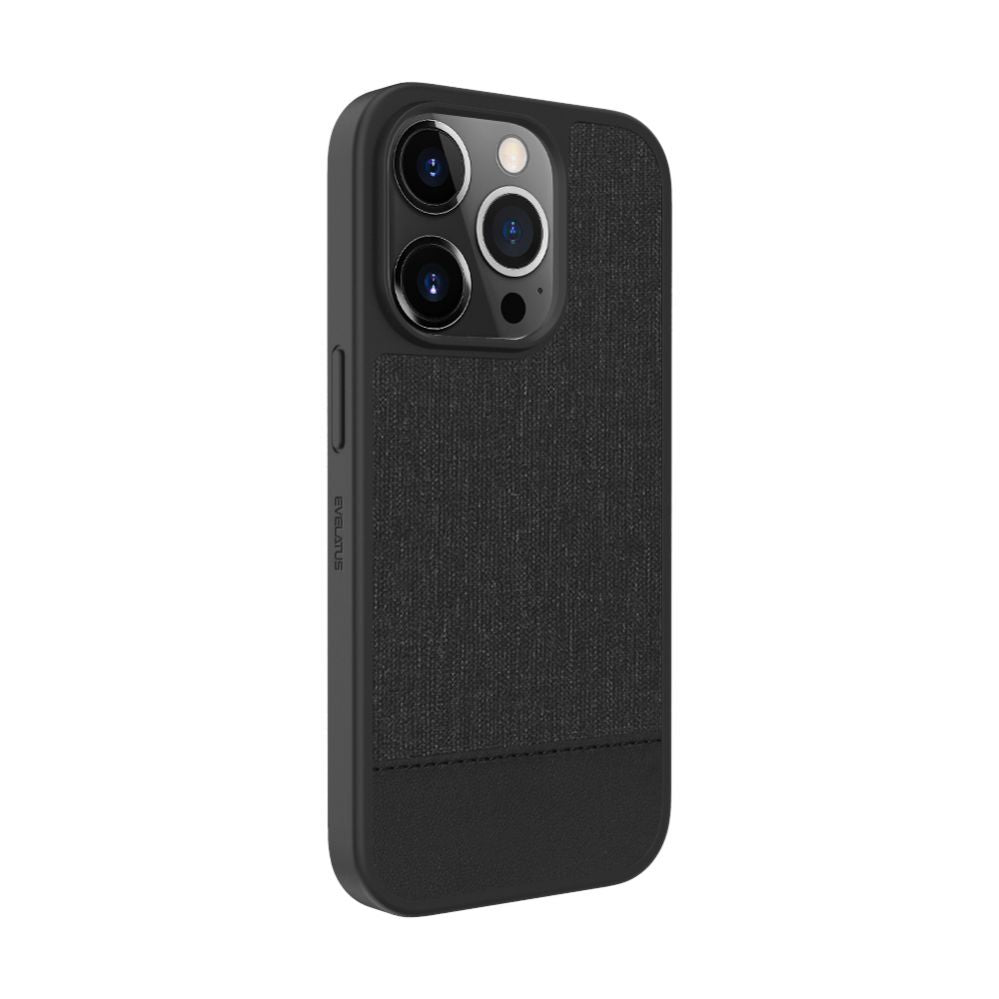 Чехол на заднюю панель Evelatus Apple iPhone 15 Pro Plactic Leather Magsafe Back Cover Black