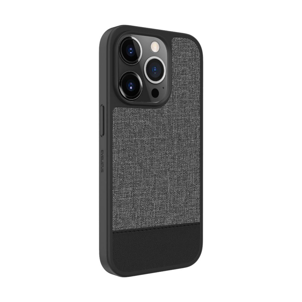 Чехол на заднюю панель Evelatus Apple iPhone 15 Pro Plactic Leather Magsafe Back Cover Gray