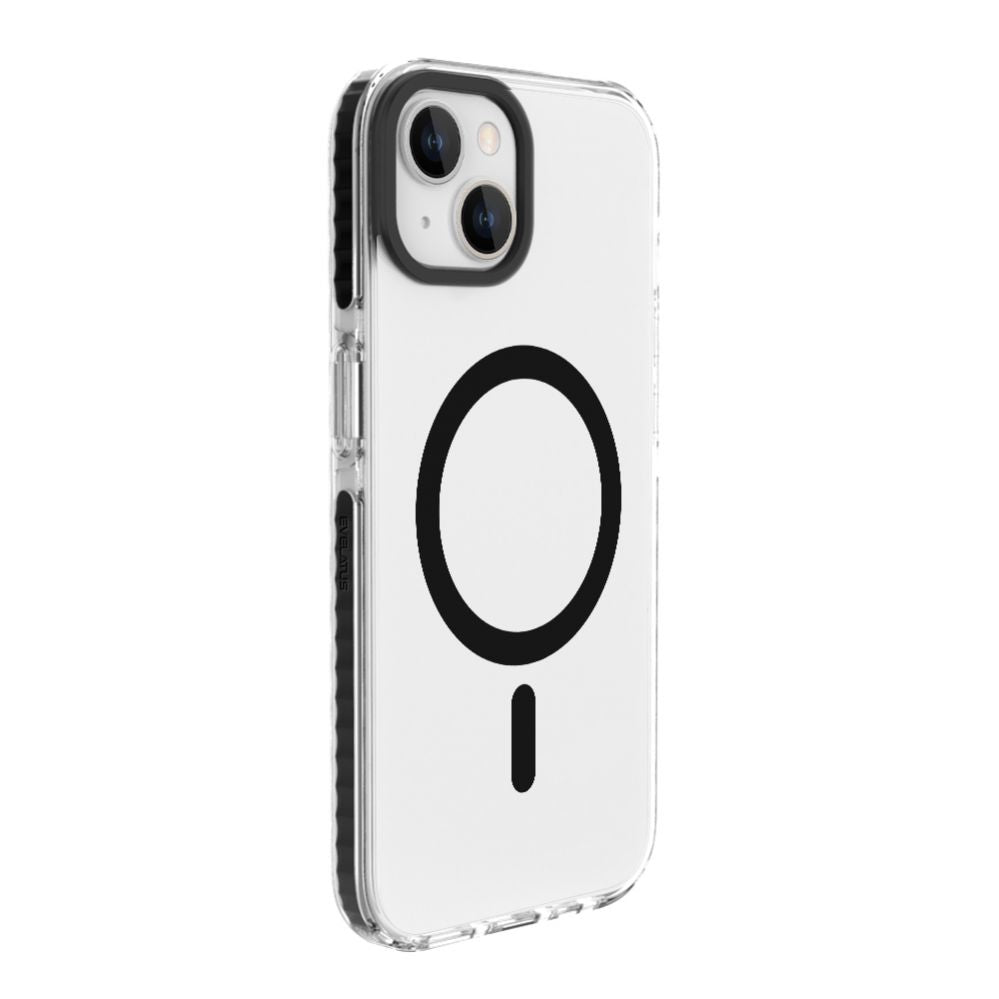 Tagakaaned Evelatus Apple iPhone 15 Plus Clear Case PC+TPU With MagSafe Transparent Black
