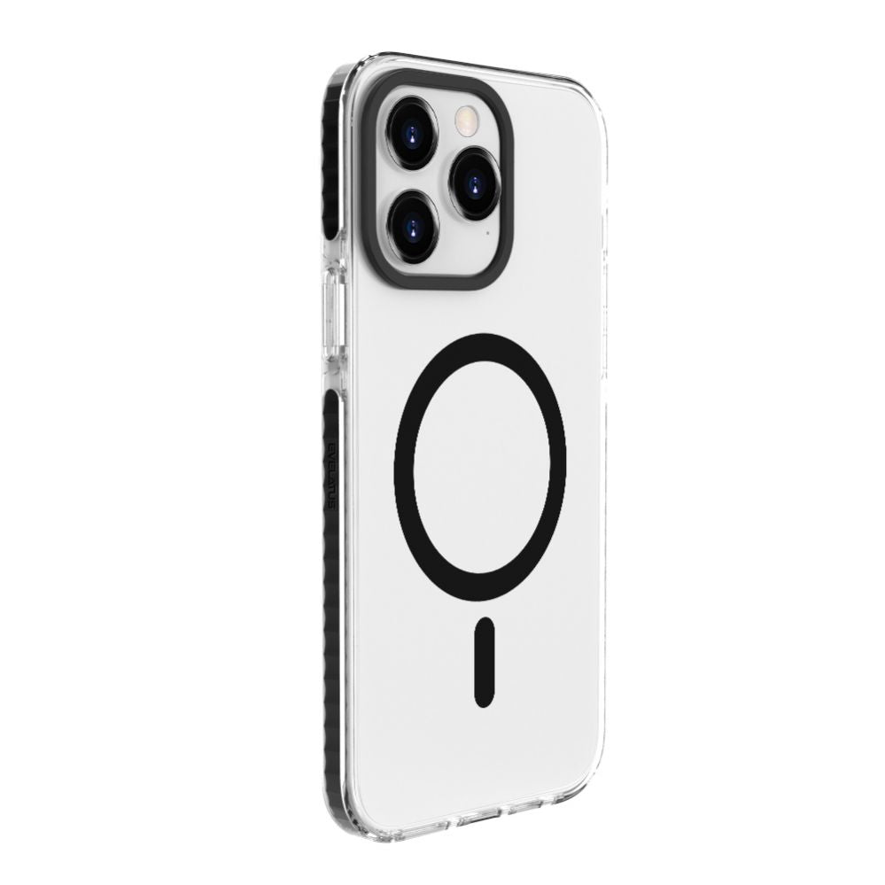 Back panel cover Evelatus Apple iPhone 15 Pro Max Clear Case PC+TPU With MagSafe Transparent Black