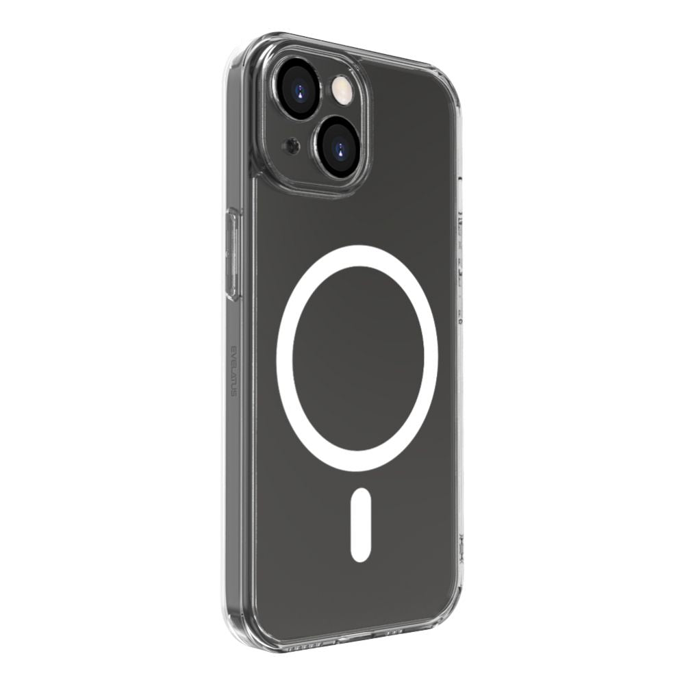 Back panel cover Evelatus Apple iPhone 15 Clear Case With MagSafe and Camera Protection Transparent