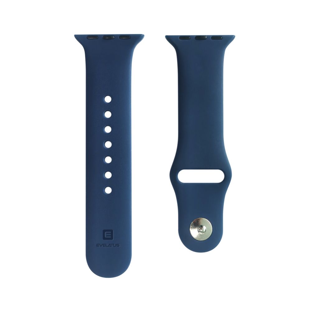 Strap Evelatus  Evelatus Watch 42/44/45mm Silicone Loop Watch Straps (140mm M/L) Blue