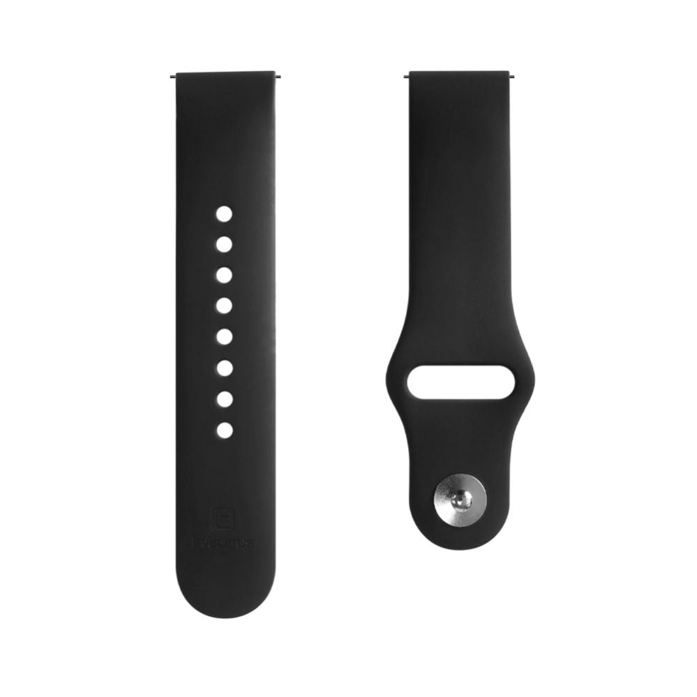 Rihm Evelatus  20mm Silicone Loop Watch Straps (130mm M/L) Black