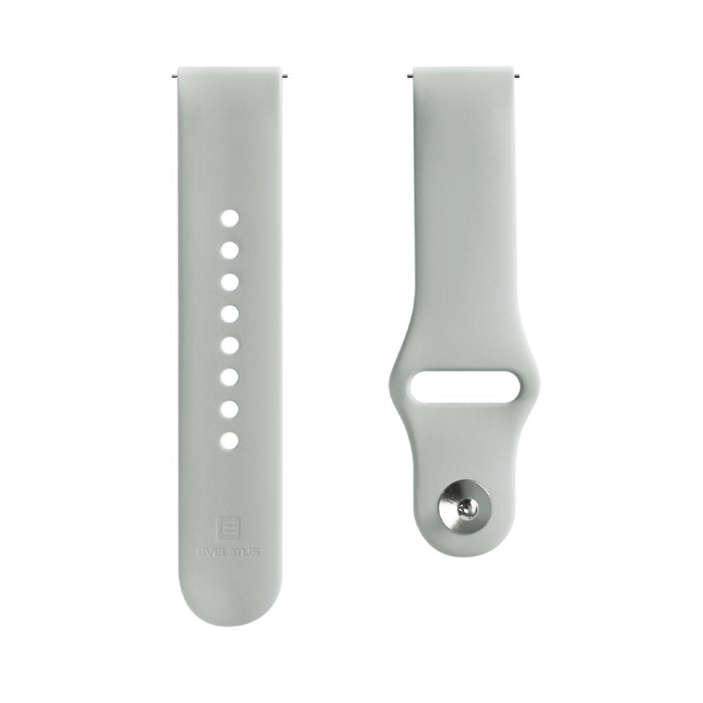 Rihm Evelatus  Evelatus Watch 22mm Silicone Loop Watch Straps (130mm M/L) Silver