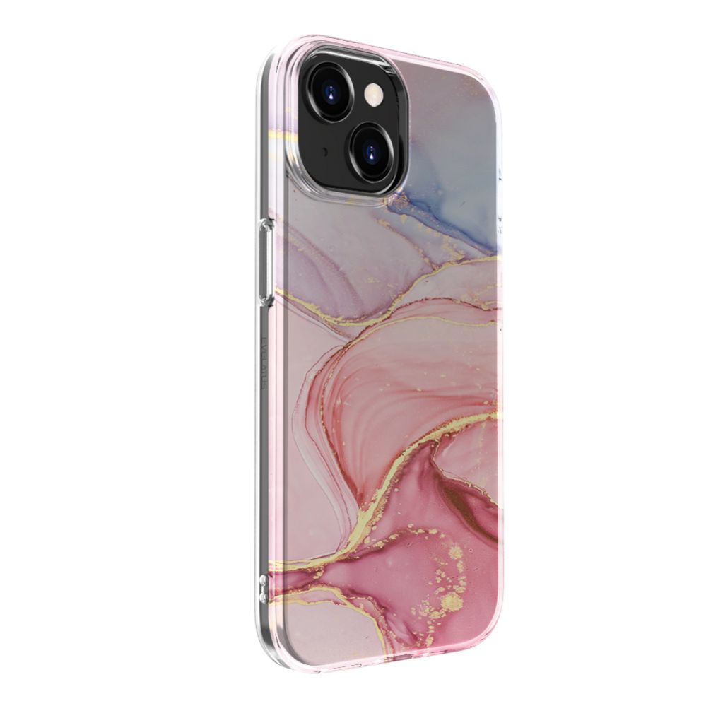 Tagakaaned Evelatus Apple iPhone 15 Plus PC Customized Print Design Marble Pink