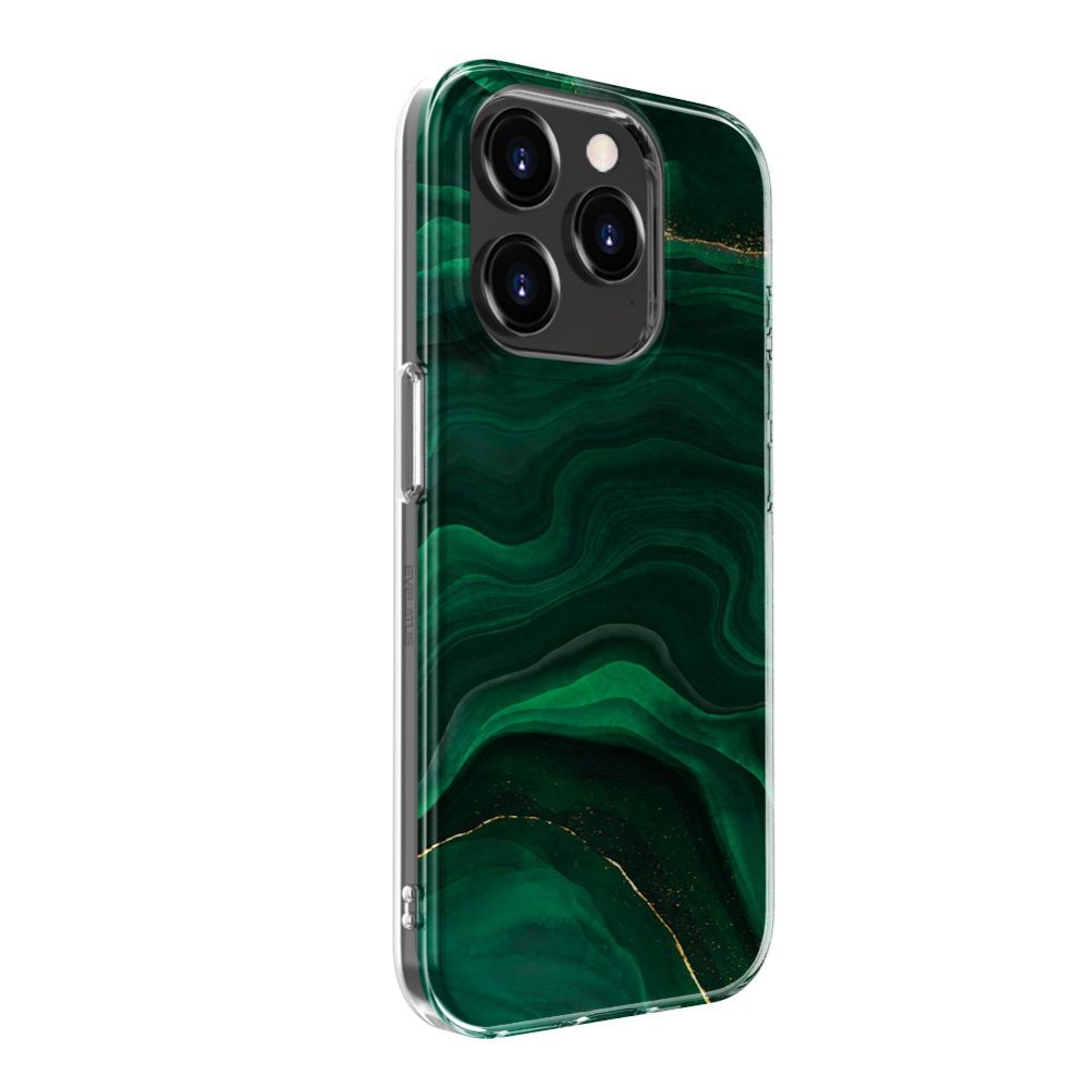 Back panel cover Evelatus Apple iPhone 15 Pro PC Customized Print Design Marble Green