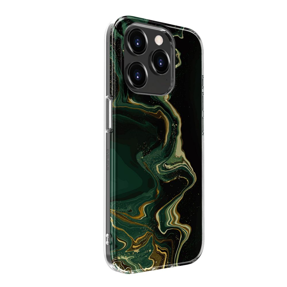 Tagakaaned Evelatus Apple iPhone 15 Pro PC Customized Print Design Marble Dark Green