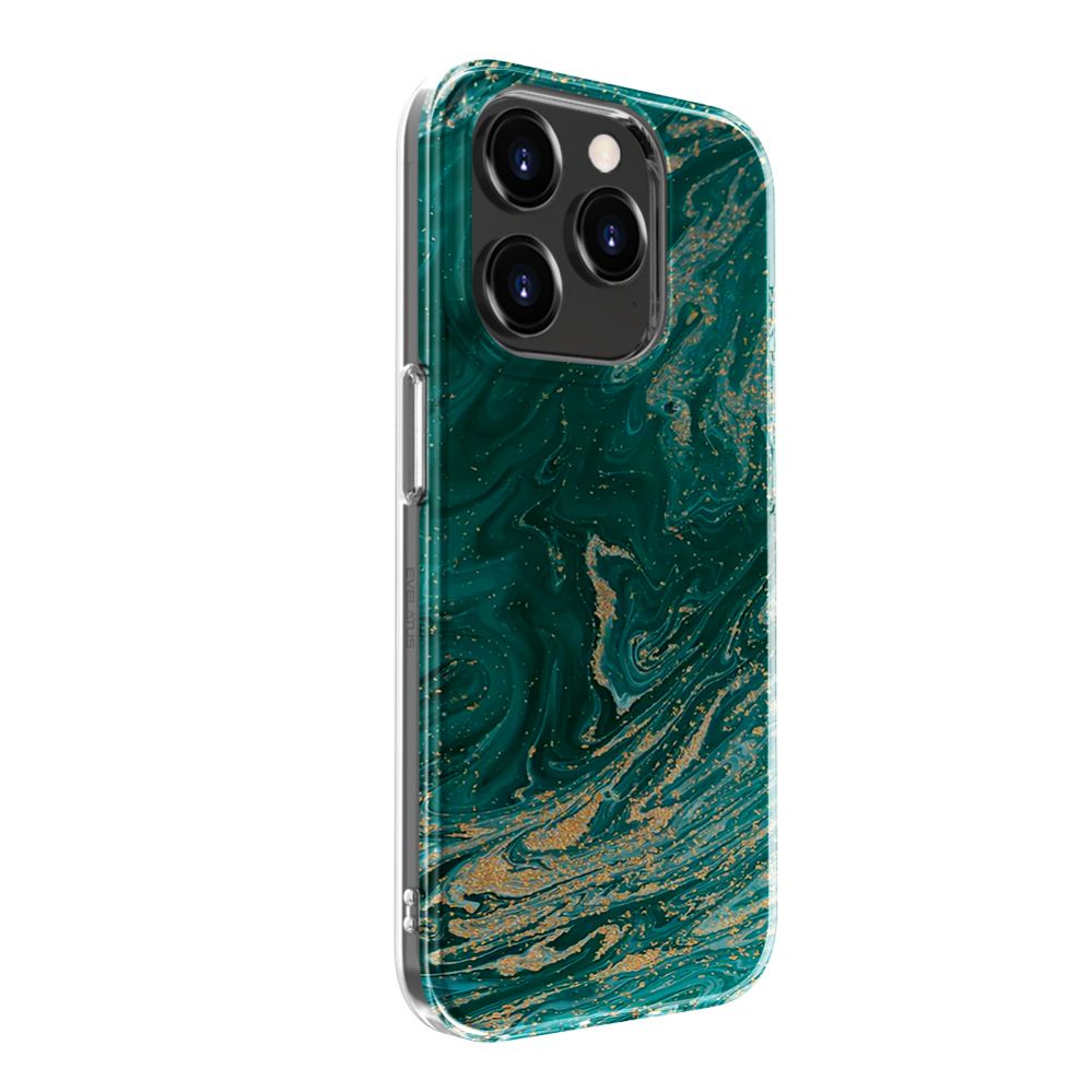 Чехол на заднюю панель Evelatus Apple iPhone 15 Pro Max PC Customized Print Design Marble Turquoise