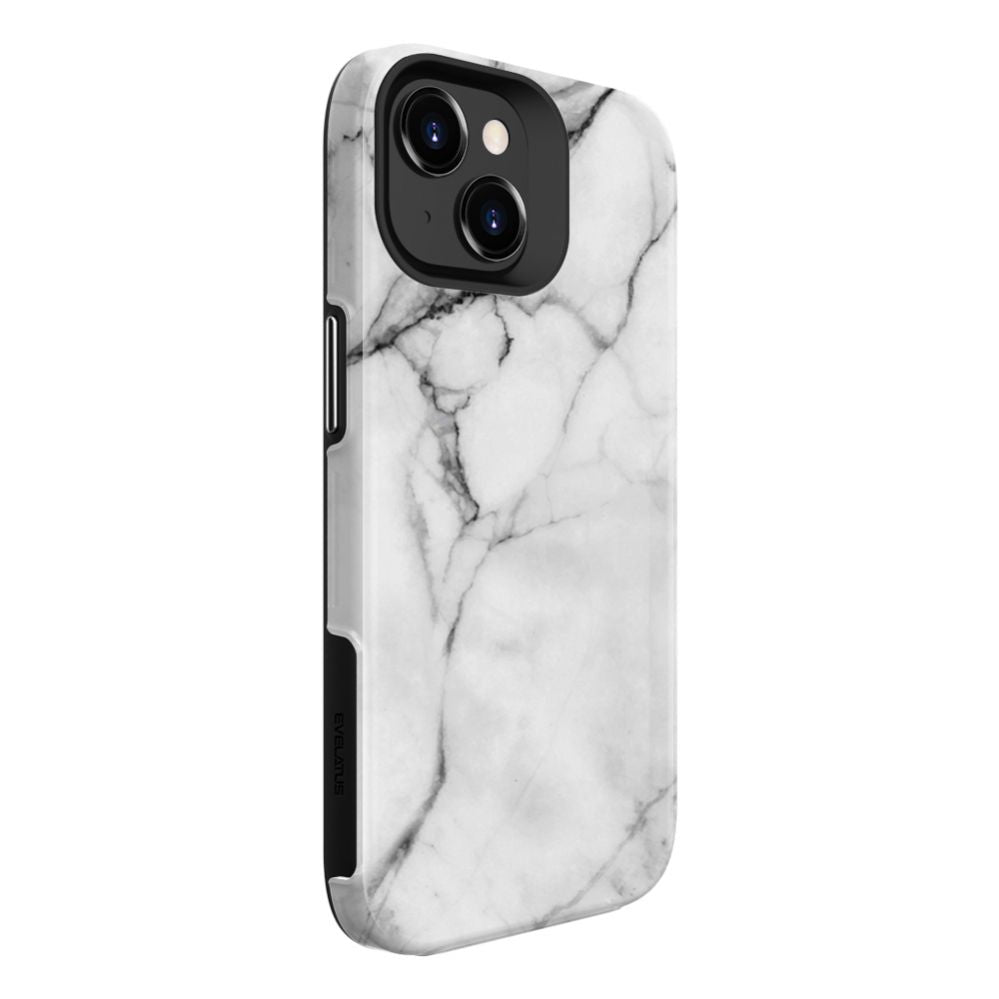 Чехол на заднюю панель Evelatus Apple iPhone 15 Plus Armor case TPU+PC Customized Print Design Marble White
