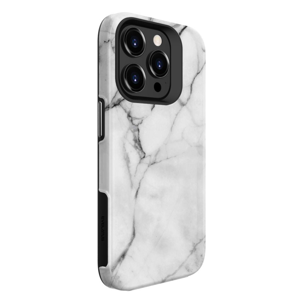 Чехол на заднюю панель Evelatus Apple iPhone 15 Pro Armor case TPU+PC Customized Print Design Marble White