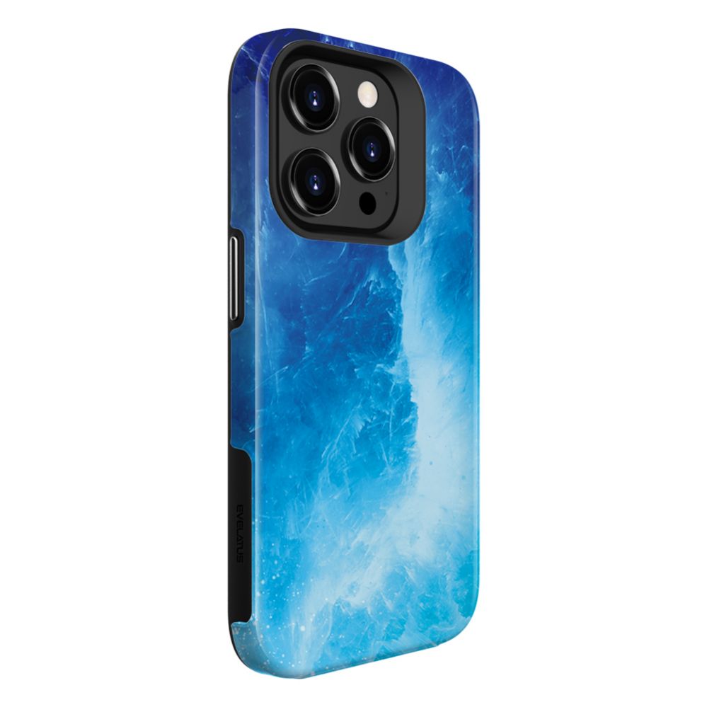 Back panel cover Evelatus Apple iPhone 15 Pro Armor case TPU+PC Customized Print Design Galaxy Blue