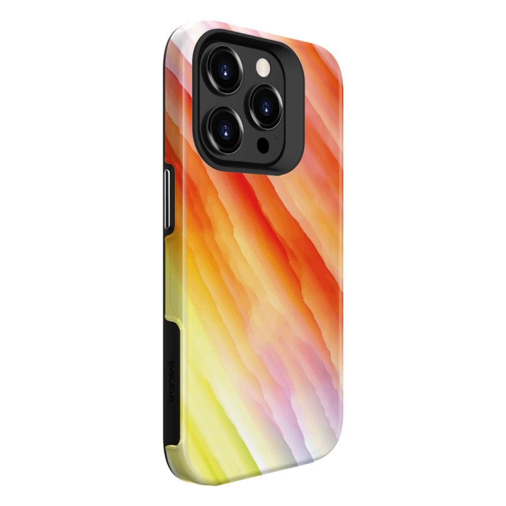 Tagakaaned Evelatus Apple iPhone 15 Pro Armor case TPU+PC Customized Print Design Yellow Orange