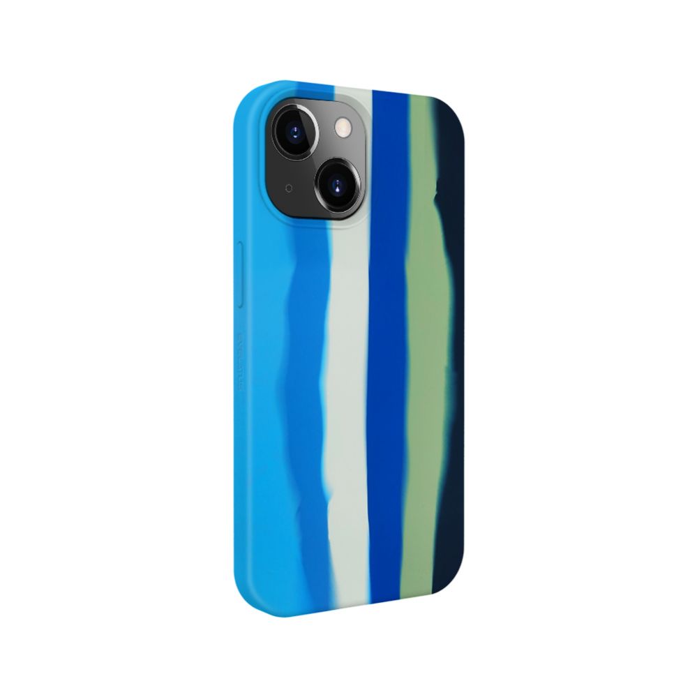Back panel cover Evelatus Apple iPhone 15 Silicone case Multi-Colored Blue