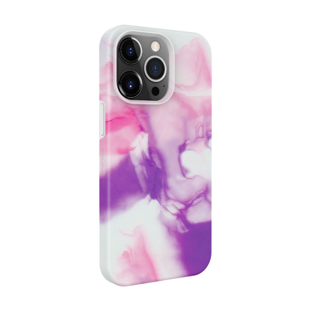 Back panel cover Evelatus Apple iPhone 15 Pro Premium Silicone case Customized Print Purple