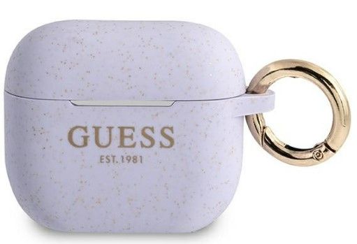 Korpus kõrvaklappidele Guess Apple AirPods 3 cover Silicone Glitter Purple
