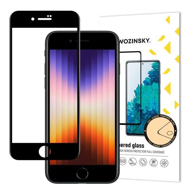 Защитное стекло Wozinsky Apple iPhone SE 2022 / SE 2020 / iPhone 8 / iPhone 7 Tempered Glass Black