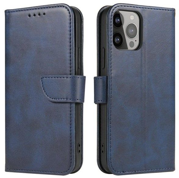 Kaaned - kaaned iLike Samsung Galaxy A34 5G cover with flip wallet stand Blue