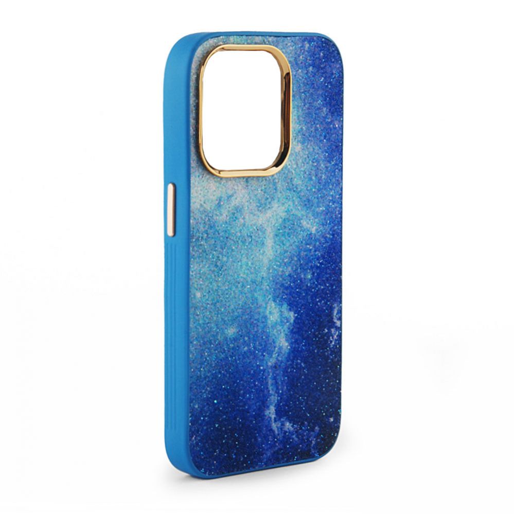 Back panel cover iLike Apple iPhone 15 Print Desire Customized Diamonds Case Blue
