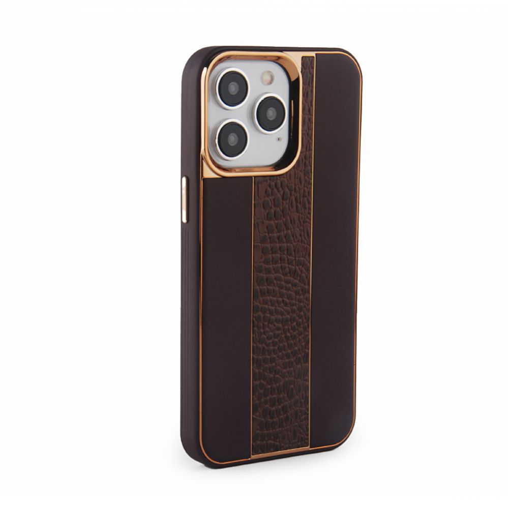 Чехол на заднюю панель iLike Apple iPhone 14 Pro Leather Case Customized Brown