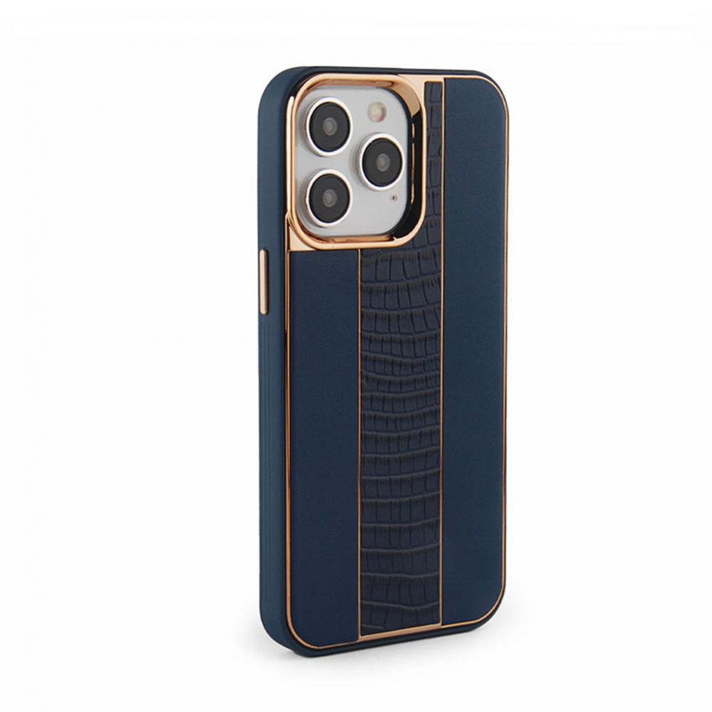 Чехол на заднюю панель iLike Apple iPhone 15 Pro Leather Case Customized Midnight Blue