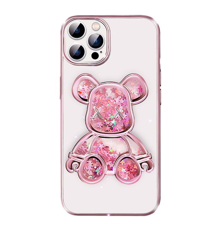 Back panel cover iLike Apple iPhone 13 Pro Silicone Case Print Desire Bear Pink