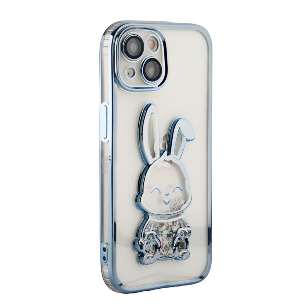 Back panel cover iLike Apple iPhone 13 Silicone Case Print Desire Rabbit Blue