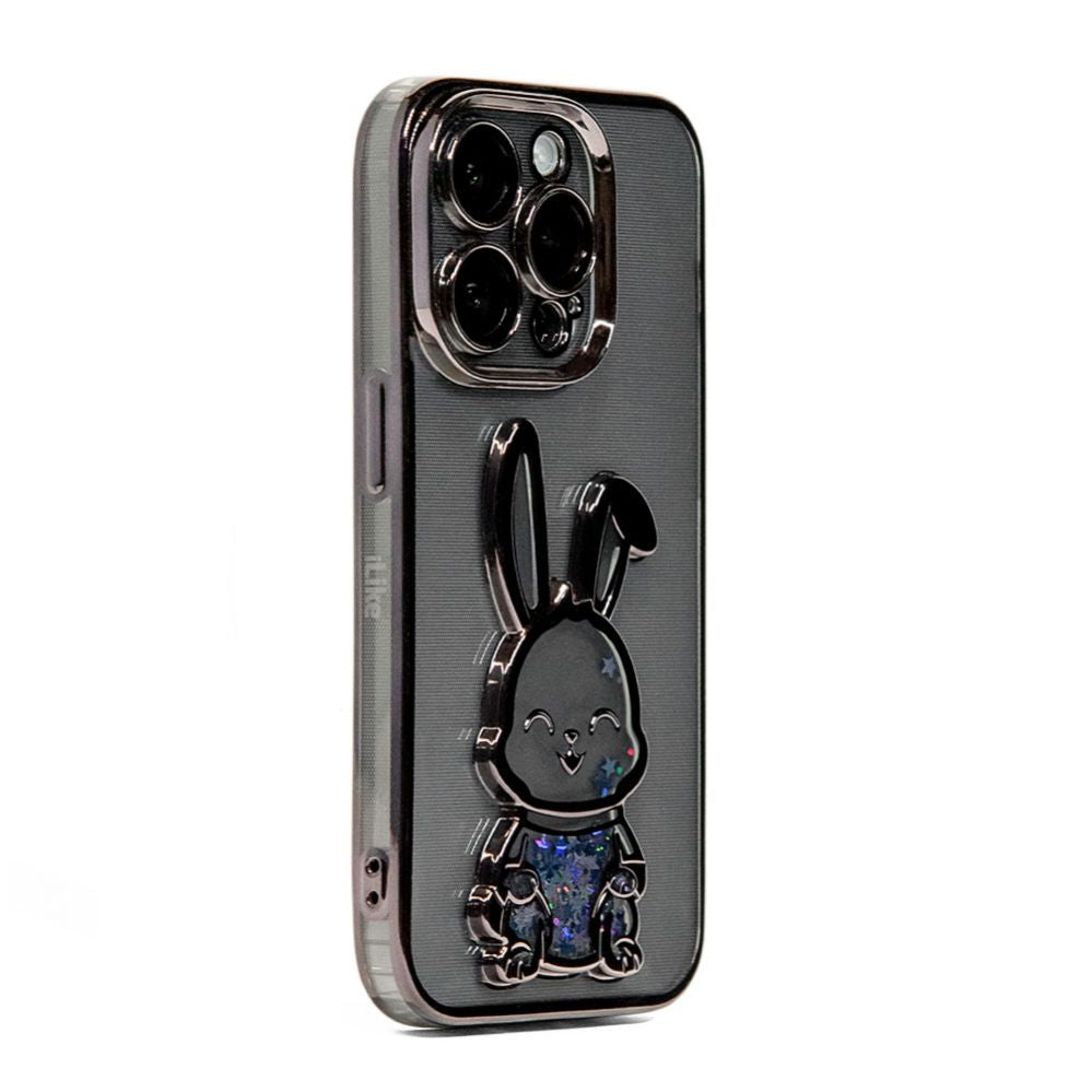 Back panel cover iLike Apple iPhone 13 Pro Silicone Case Print Desire Rabbit Black