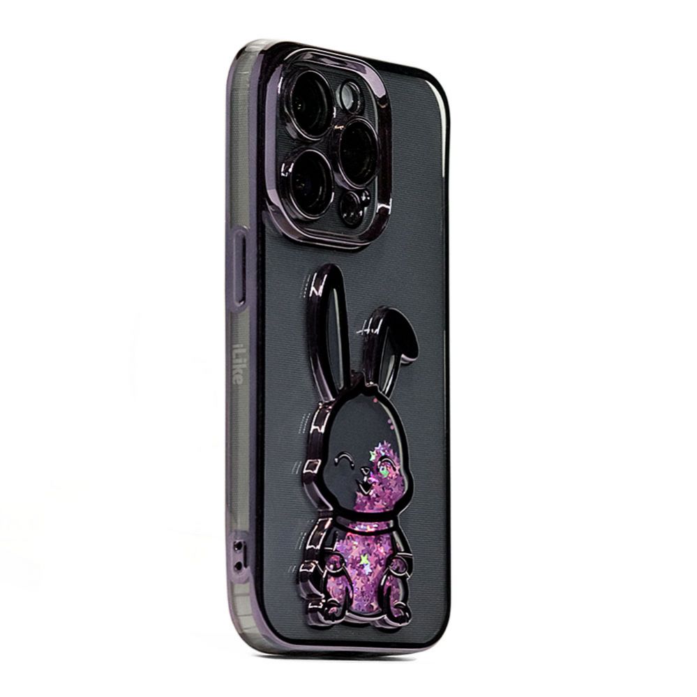 Tagakaaned iLike Apple iPhone 14 Pro Silicone Case Print Desire Rabbit Purple