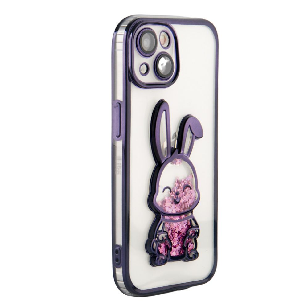 Tagakaaned iLike Apple iPhone 15 Silicone Case Print Desire Rabbit Purple