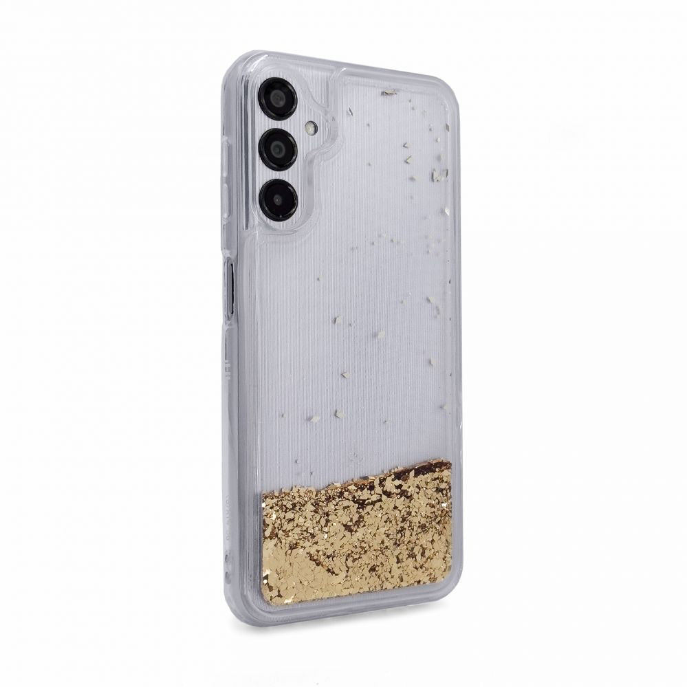 Tagakaaned iLike Samsung Galaxy A14 5G Silicone Case Water Glitter Gold