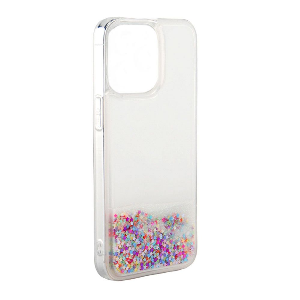 Back panel cover iLike Apple iPhone 13 Silicone Case Water Glitter Rainbow