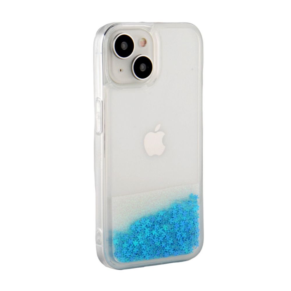 Чехол на заднюю панель iLike Apple iPhone 13 Silicone Case Water Glitter Blue