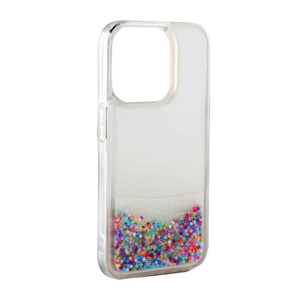 Tagakaaned iLike Apple iPhone 14 Silicone Case Water Glitter Rainbow