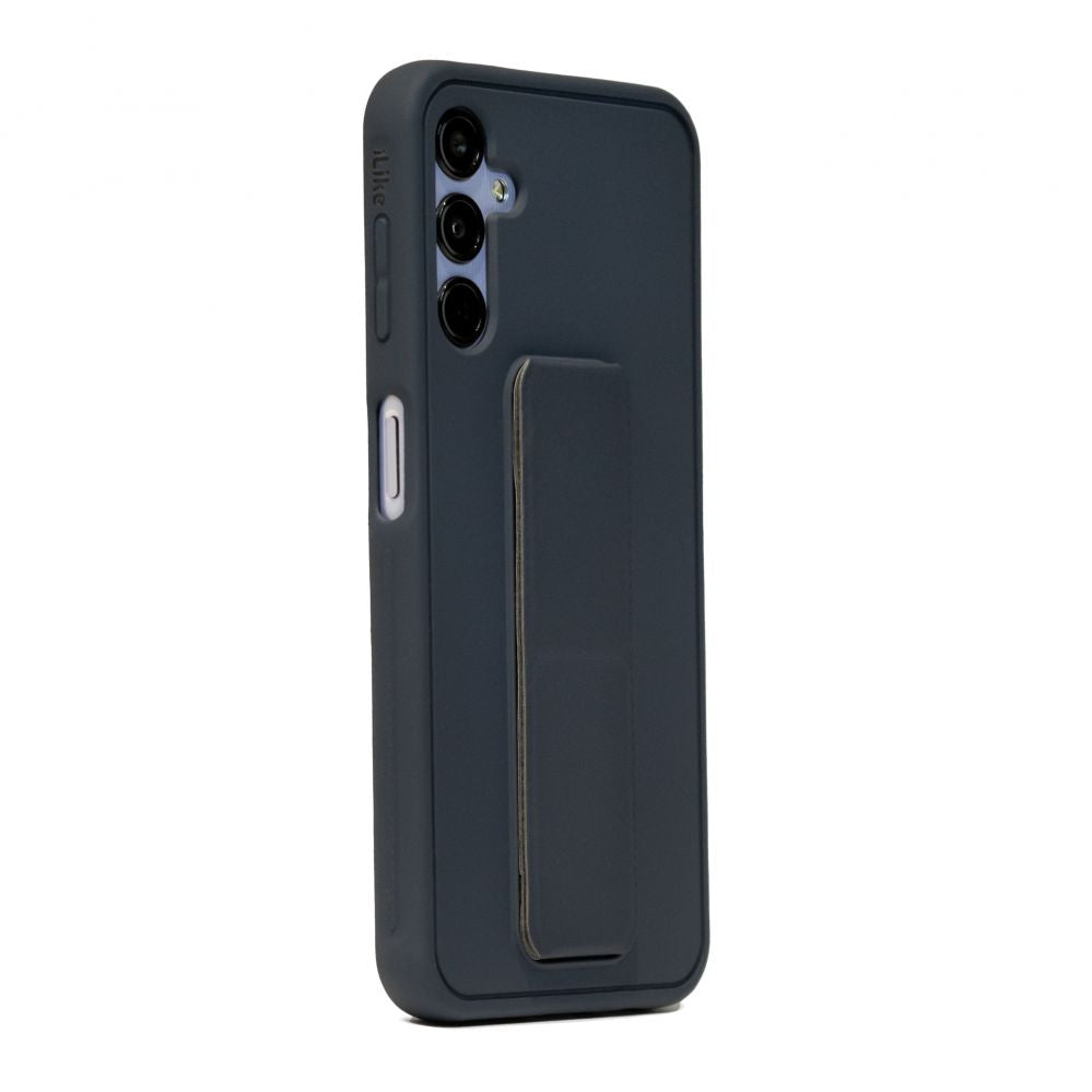 Back panel cover iLike Samsung Galaxy A14 5G Silicone Case with stand Blue