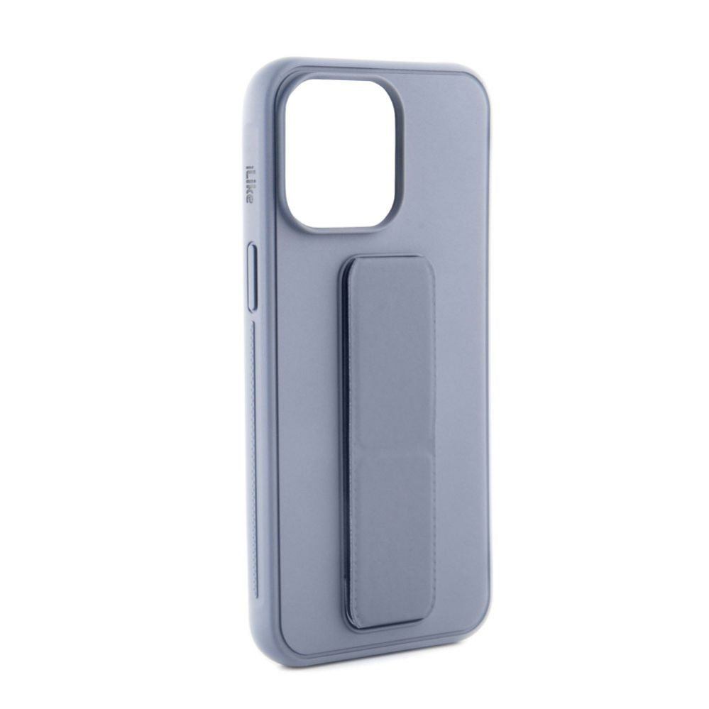Back panel cover iLike Apple iPhone 15 Silicone Case with stand Purple