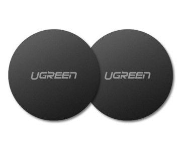 Auto holder Ugreen  2x metal plates plate for magnetic phone holders Black