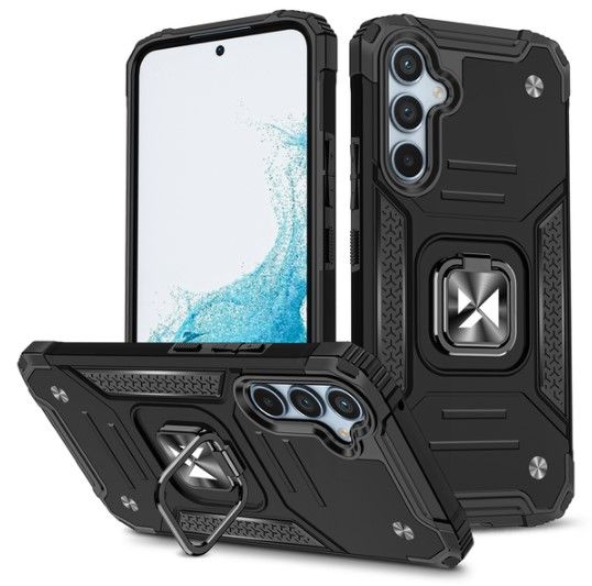 Чехол на заднюю панель iLike Samsung Galaxy A34 5G Ring Armor case Black