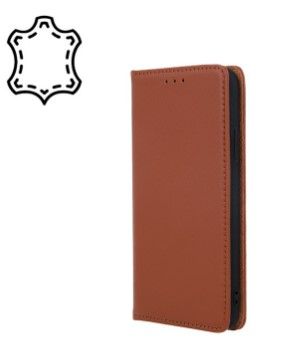 Book case iLike Samsung Galaxy A54 5G Genuine Leather Smart Pro case Brown